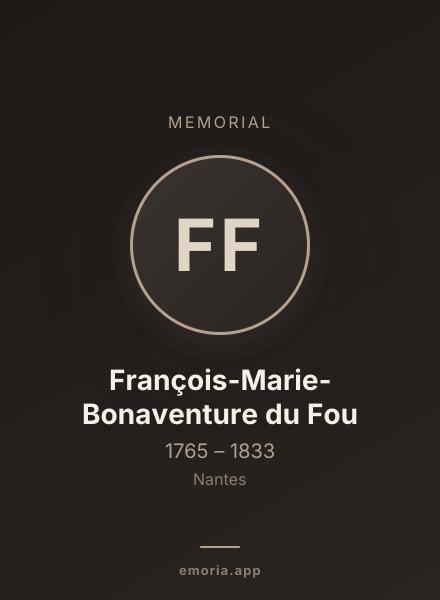 Memorial portrait of François-Marie-Bonaventure du Fou