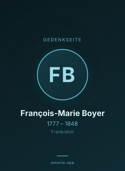 Gedenkportrait von François-Marie Boyer