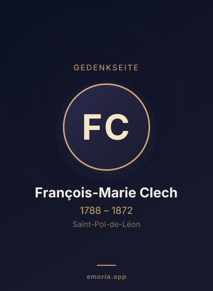 Gedenkportrait von François-Marie Clech
