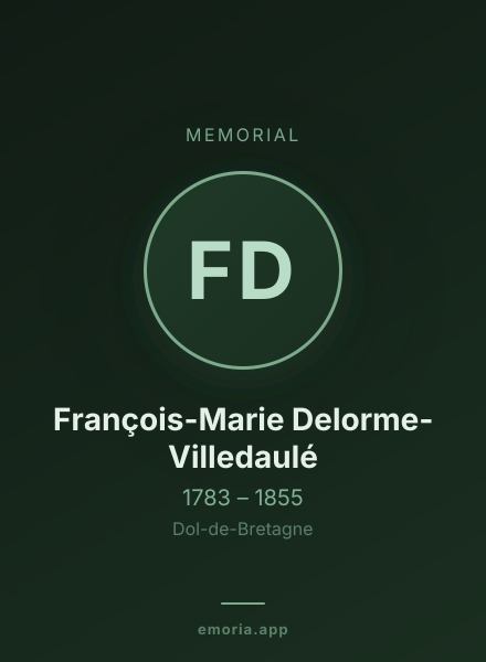 Memorial portrait of François-Marie Delorme-Villedaulé