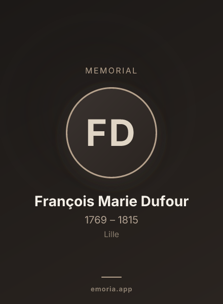 Memorial portrait of François Marie Dufour