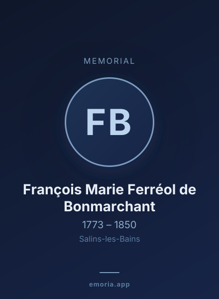Memorial portrait of François Marie Ferréol de Bonmarchant