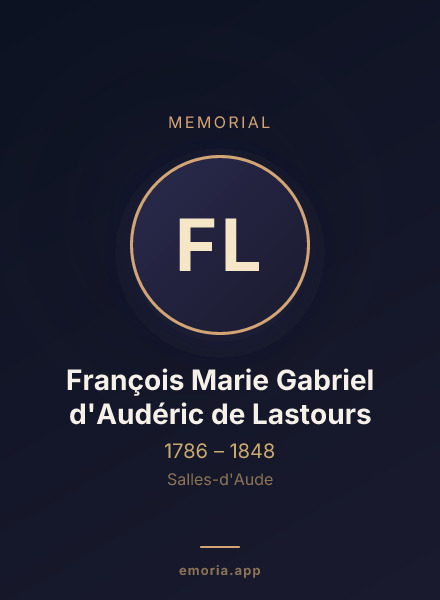 Memorial portrait of François Marie Gabriel d'Audéric de Lastours