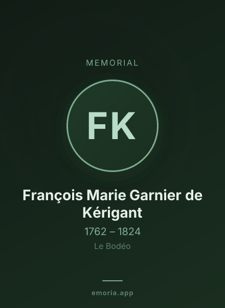 Memorial portrait of François Marie Garnier de Kérigant
