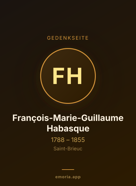 Gedenkportrait von François-Marie-Guillaume Habasque