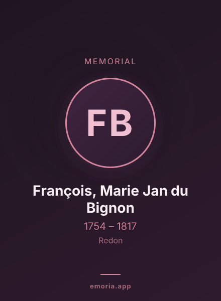 Memorial portrait of François, Marie Jan du Bignon