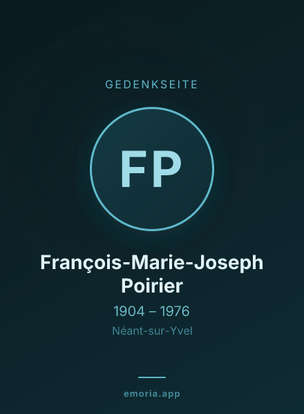 Gedenkportrait von François-Marie-Joseph Poirier