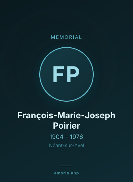 Memorial portrait of François-Marie-Joseph Poirier