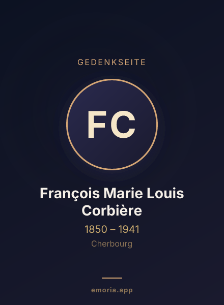 Gedenkportrait von François Marie Louis Corbière