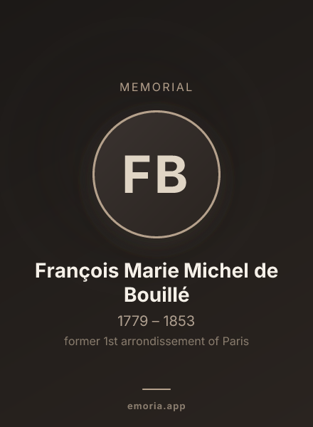Memorial portrait of François Marie Michel de Bouillé