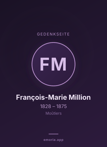 Gedenkportrait von François-Marie Million