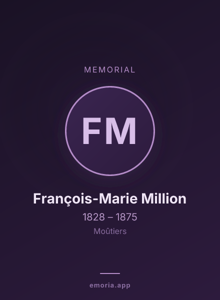Memorial portrait of François-Marie Million