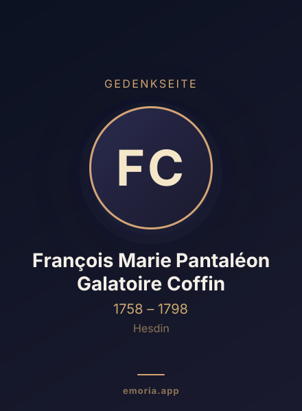 Gedenkportrait von François Marie Pantaléon Galatoire Coffin