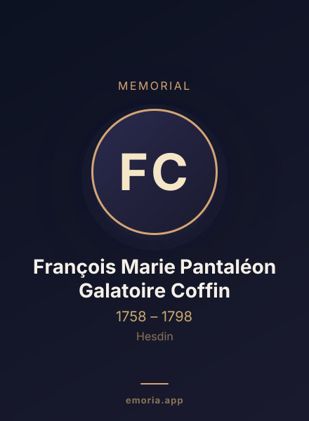 Memorial portrait of François Marie Pantaléon Galatoire Coffin