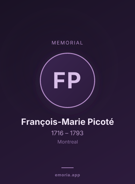 Memorial portrait of François-Marie Picoté