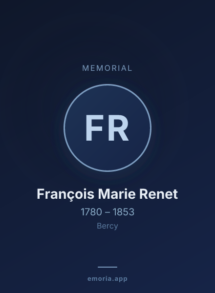 Memorial portrait of François Marie Renet