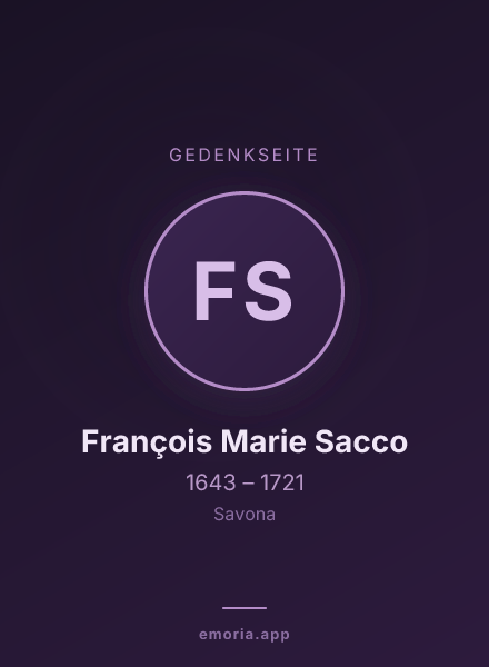 Gedenkportrait von François Marie Sacco