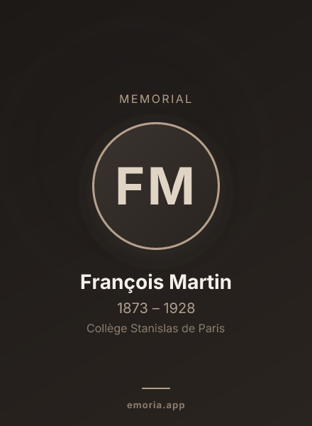 Memorial portrait of François Martin