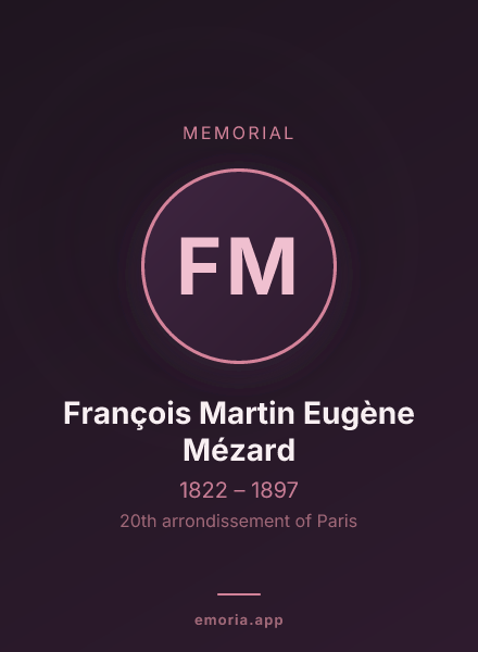 Memorial portrait of François Martin Eugène Mézard