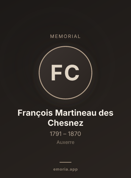 Memorial portrait of François Martineau des Chesnez