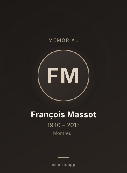 Memorial portrait of François Massot