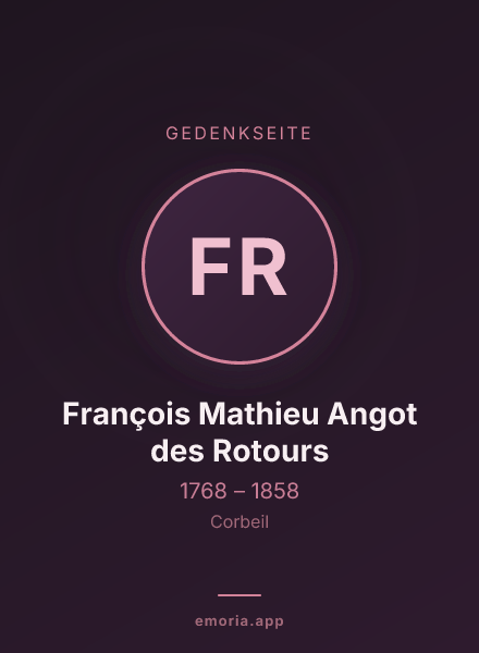 Gedenkportrait von François Mathieu Angot des Rotours