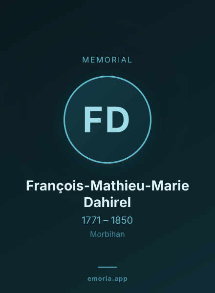 Memorial portrait of François-Mathieu-Marie Dahirel