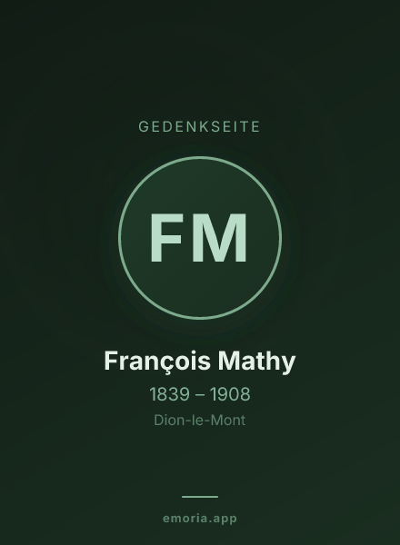 Gedenkportrait von François Mathy