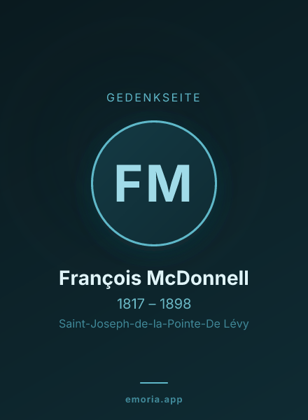 Gedenkportrait von François McDonnell