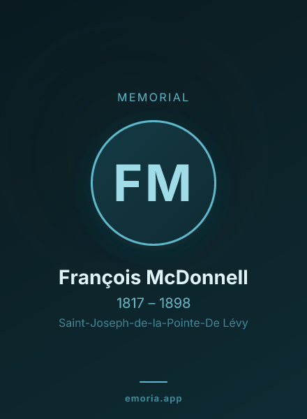 Memorial portrait of François McDonnell