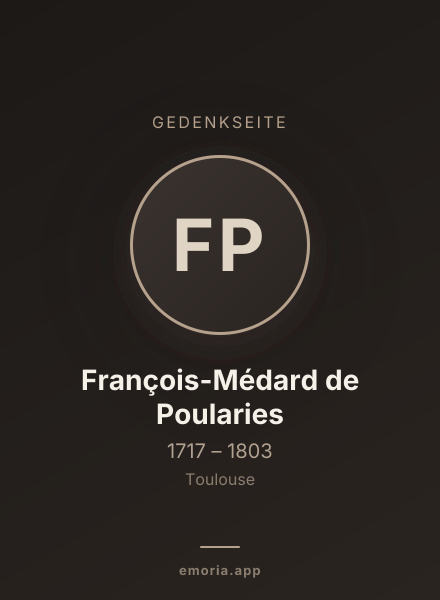 Gedenkportrait von François-Médard de Poularies