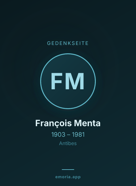 Gedenkportrait von François Menta
