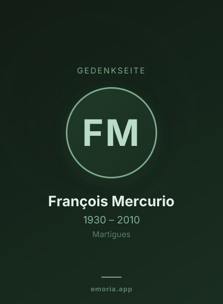 Gedenkportrait von François Mercurio