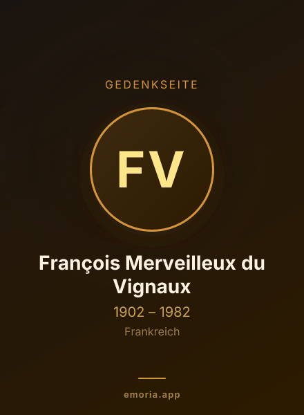 Gedenkportrait von François Merveilleux du Vignaux