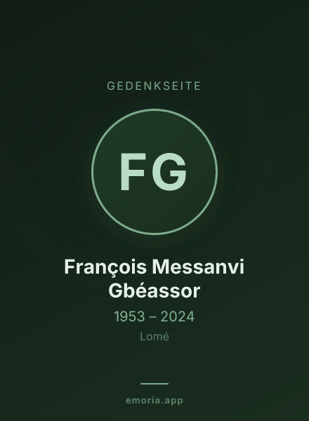 Gedenkportrait von François Messanvi Gbéassor