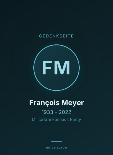 Gedenkportrait von François Meyer
