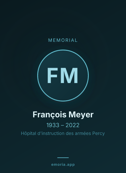 Memorial portrait of François Meyer