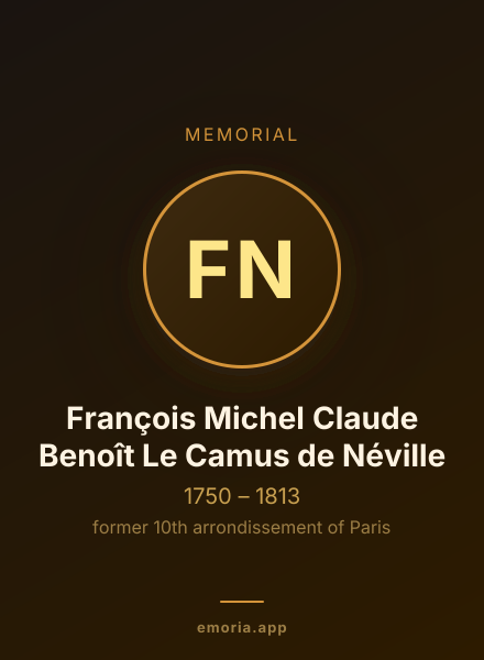 Memorial portrait of François Michel Claude Benoît Le Camus de Néville