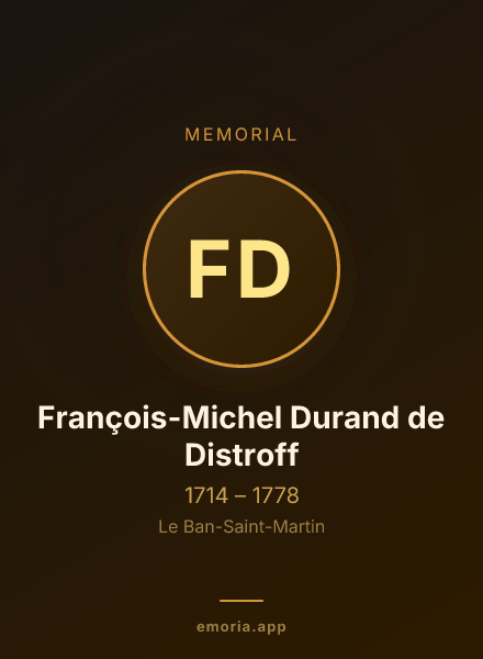 Memorial portrait of François-Michel Durand de Distroff