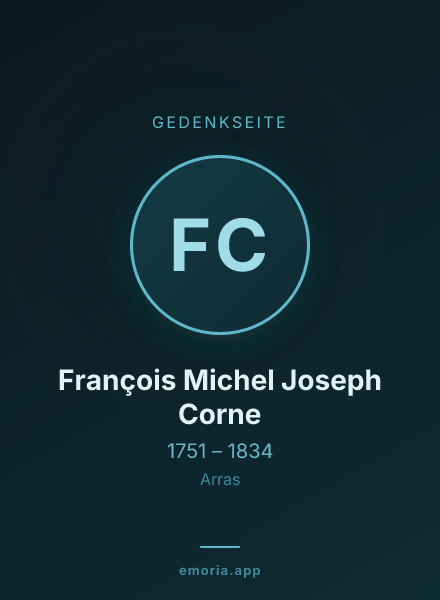 Gedenkportrait von François Michel Joseph Corne
