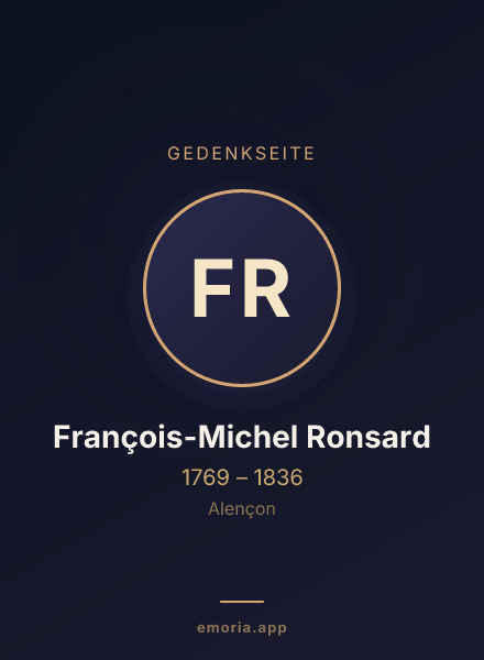 Gedenkportrait von François-Michel Ronsard