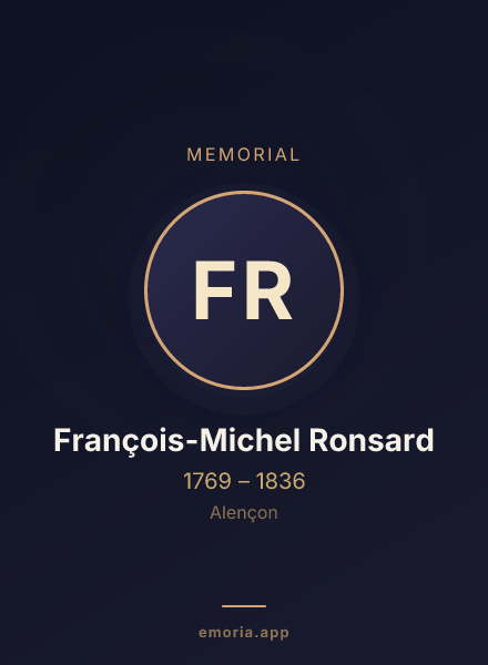 Memorial portrait of François-Michel Ronsard