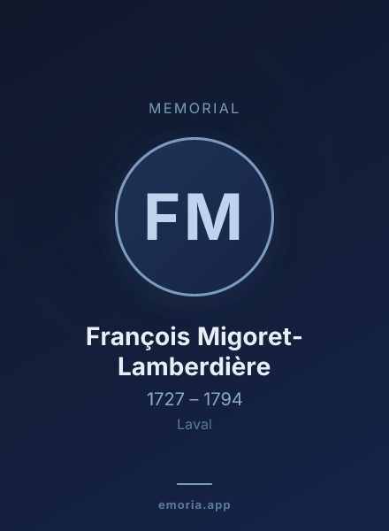 Memorial portrait of François Migoret-Lamberdière