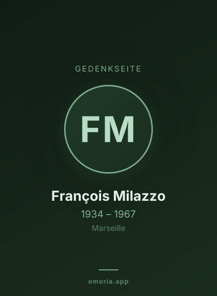 Gedenkportrait von François Milazzo