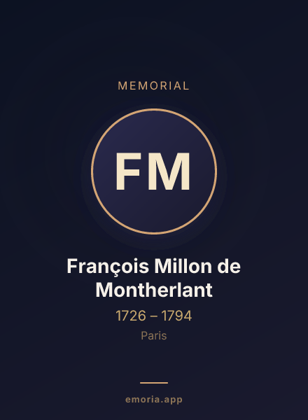 Memorial portrait of François Millon de Montherlant