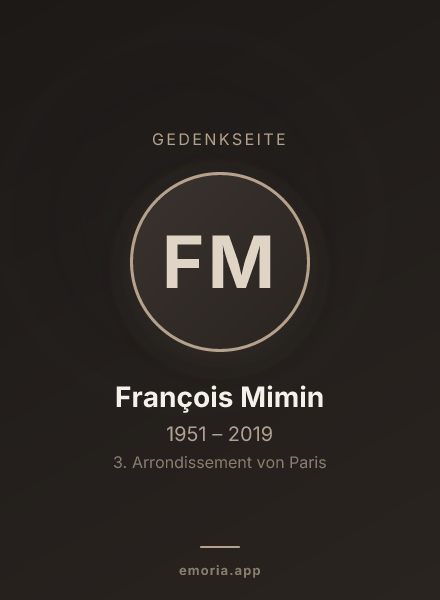 Gedenkportrait von François Mimin