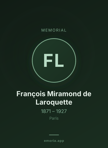 Memorial portrait of François Miramond de Laroquette