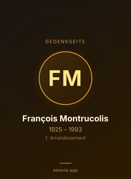 Gedenkportrait von François Montrucolis