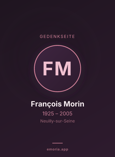 Gedenkportrait von François Morin