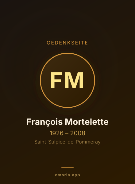 Gedenkportrait von François Mortelette
